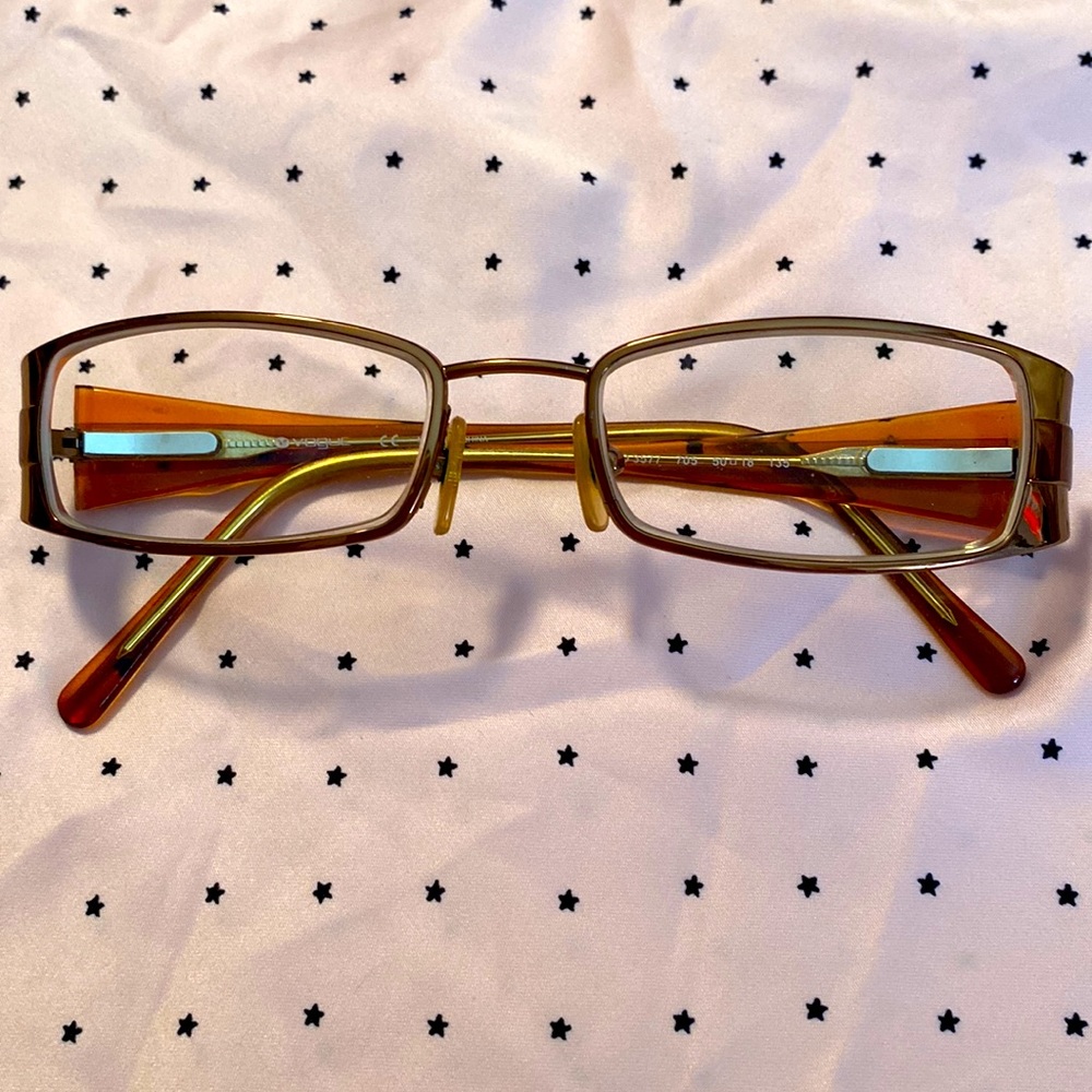 VOGUE Glasses - Bronze Full Rim Rectangular Frames - Picture 2 of 4